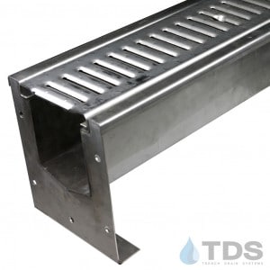 SS600 stainless steel channel with DG0647 slotted grate
