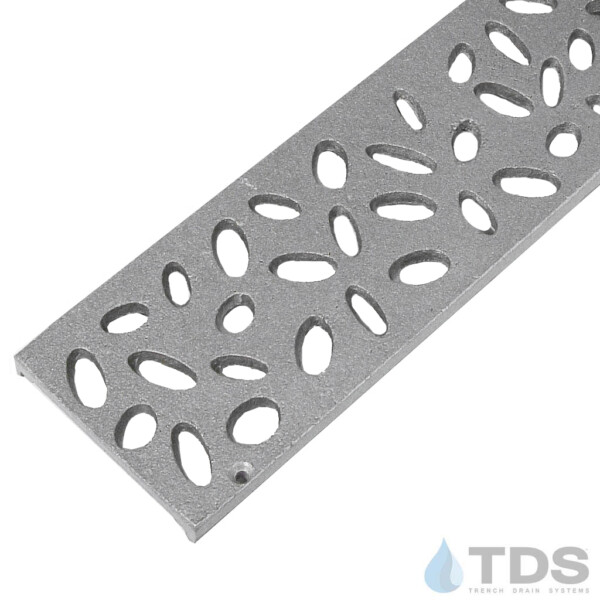 Trench Drain Systems natural aluminum rain drop grates for NDS mini channel