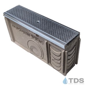 TP0650S-DG0646-GE Catch basin w/ Perforated Galvanized Grate and Galvanized Edging