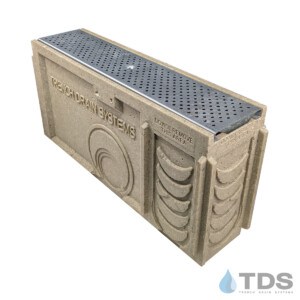 TP0650S-XX-646R Polycast 650S Shallow catch basin with DG0646 Reinforced perforated galvanized grate